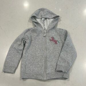 Carters girls zip up hoodie, like new, size 3t.